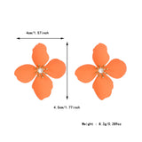 Colorful Flower Stud Earrings European And American Summer High Sense