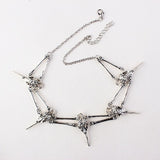 Fashionable New European And American Gothic Bird Skull Necklace