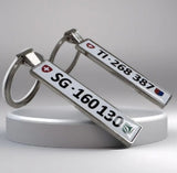 POD Epoxy Resin Metal Zinc Alloy Crystal Keychain