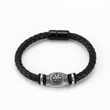 Vintage Metal Totem Men's Weaving Leather Bracelet