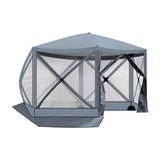 12X12ft Dark Gray Hexagonal Automatic Folding Tent