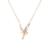 Diamond Angel Wings Necklace Charm Fashion Jewelry