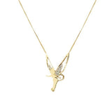 Diamond Angel Wings Necklace Charm Fashion Jewelry