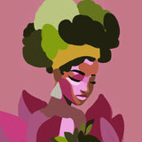 Art Design Graffiti  African Girl with Black Hair Big Earring with Modern Building Shower Curtain for Bathroom Decor