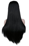 Wig female light pink long straight bangs wig high temperature silk wig fashion wig cross-border exclusive