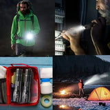 High Power LED Tactical Flashlight 5-Mode Light Zoom Waterproof Portable Torch For Camping Hiking Outdoor Hunting Aluminum Alloy Bright Tactical Flashlight LED 5 Modes Zoomable Searchlight Handheld