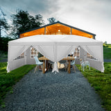 3 X 6M White 6 Sides, Home Folding Pergola Parking Shed Advertising Tent