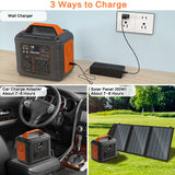 US Plug Portable Power Station P302,300W 296Wh Backup Lithium Battery,Solar Generator For Home And Outdoor Emergency Power Supply,Solar Panel Is Not Included