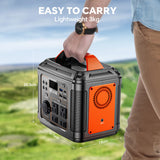 300W Portable Power Station, 296Wh Backup Lithium Battery, Solar Generator For Outdoors Camping Travel Hunting Blackout ,60W Solar Panel Is Included