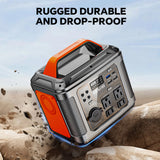 300W Portable Power Station, 296Wh Backup Lithium Battery, Solar Generator For Outdoors Camping Travel Hunting Blackout ,60W Solar Panel Is Included