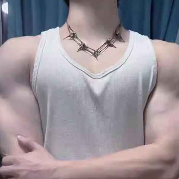 Fashionable New European And American Gothic Bird Skull Necklace