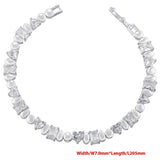 Regular Heart-shaped Water Drop Round Bracelet Necklace Ornament Suit