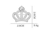 Korean Version Of Fashionable Crown Rhinestone Brooch - Headwear