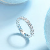 Starry Sky Diamond Ring Luxury Fashion Set Moissanite Silver Ring