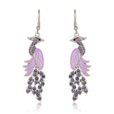 European And American Texture Peacock Earrings Retro