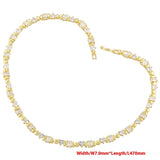 Regular Heart-shaped Water Drop Round Bracelet Necklace Ornament Suit