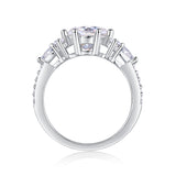 Luxury Fashion Diamond Ring Moissanite Silver Ring