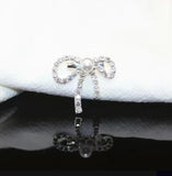Premium And Niche Sparkling Diamond Bow Brooch