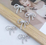 Premium And Niche Sparkling Diamond Bow Brooch