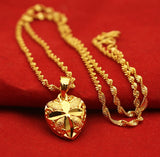 Gold-plated Brass Pendant Necklace For Women, Water Wave Textured Collarbone Chain