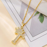 1PCS Fashionable Gold Diamond Crown Uppercase Letter Popular Pendant Necklace Suitable For Daily Use Festivals Parties Gifts Jewelry Set