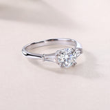 Luxury Fashion Diamond Wedding Ring Classic Set With Moissanite Silver Ring