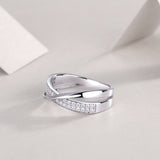 Wrap Around The Diamond Ring Luxury Fashion Set Moissanite Silver Ring
