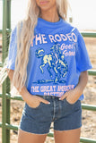 Sky Blue Rodeo Forever Western Graphic Tee