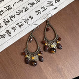 New Chinese Retro Hollow Water Drops Eardrops