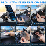 Wireless Car Charger, Fast Charging 15W Auto Clamping Car Charger Phone Holder Phone Mount