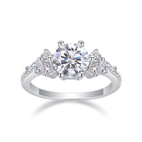 Luxury Fashion Diamond Ring Moissanite Silver Ring
