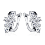 Sweet Cool Style Flower Zircon Ear Studs Female Christmas Creative Style