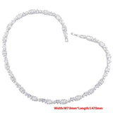 Regular Heart-shaped Water Drop Round Bracelet Necklace Ornament Suit