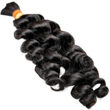 Raw Vietnamese Ripple Curly Bulk Human Hair Extensions