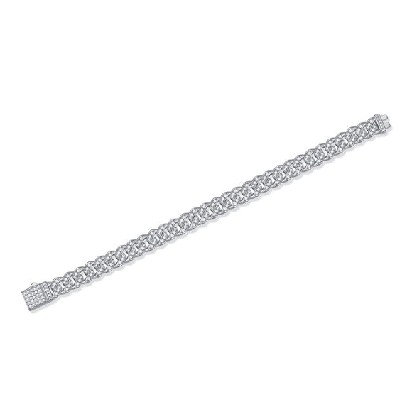 The Light Of Faith Luxury Fashion Mossan Diamond S925 Silver Bracelet
