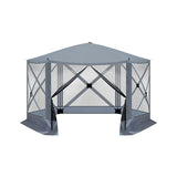 12X12ft Dark Gray Hexagonal Automatic Folding Tent