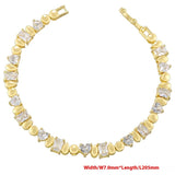 Regular Heart-shaped Water Drop Round Bracelet Necklace Ornament Suit