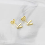 Ins European And American Diamond English Alphabet Letter Earrings