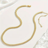 Luxury Chain Necklace Retro Geometric Wheat Leaf Design  Stylish Spring Summer Accessories, Everyday  Party Wear Gift Idea