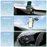 Wireless Car Charger, Fast Charging 15W Auto Clamping Car Charger Phone Holder Phone Mount