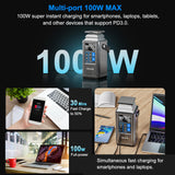 Camping Power Station 296Wh Power Bank 80000mAh Lithium Battery Outdoor Solar Generator USB Port Supply