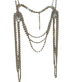 Vintage Exotic Style Rhinestone Chest Chain Necklace