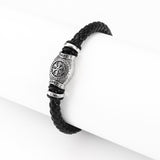 Vintage Metal Totem Men's Weaving Leather Bracelet