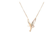 Diamond Angel Wings Necklace Charm Fashion Jewelry