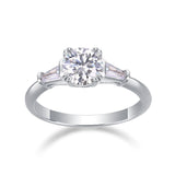 Luxury Fashion Diamond Wedding Ring Classic Set With Moissanite Silver Ring