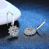 Light Luxury Temperament SUNFLOWER Ear Hook Female Super Shiny Fairy