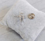 Retro Camellia Zircon Needle