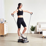 Stair Stepper For Exercise At Home Hydraulic Mini Stepper With Resistance Band