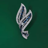 New Xiaoxiangfeng Diamond Studded Leaf Brooch
