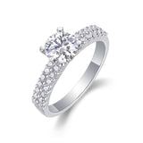 Arrange Large Diamond Rings, Wedding Rings, Luxury Fashion Set Moissanite Silver Rings